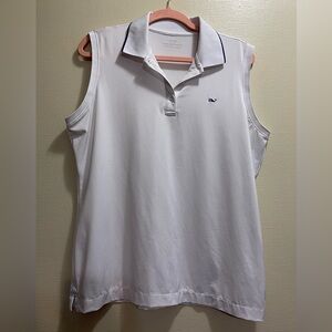 Vineyard Vines White Sleeveless Polo Top